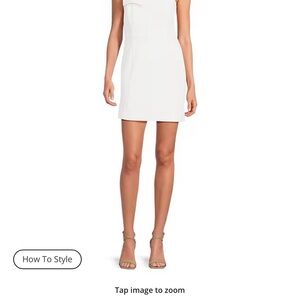 Gianni Bini White One Shoulder Sheath Dress